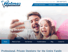 Tablet Screenshot of holmesfamilydentistry.com